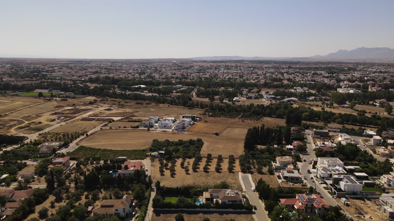 Vista aerea di Nicosia, Cipro, da un drone