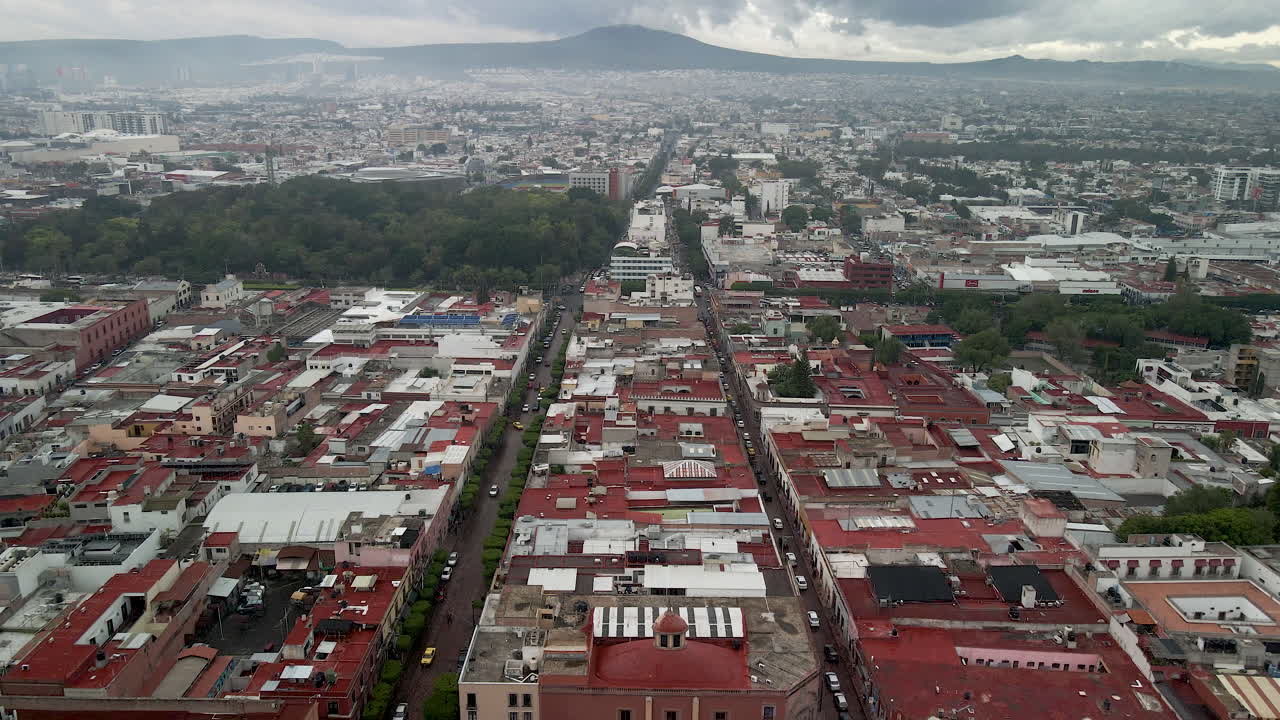 vista aérea de la plaza principal de querétaro méxico