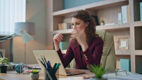 stressed executive thinking crisis solution at workplace. frustrated worker look