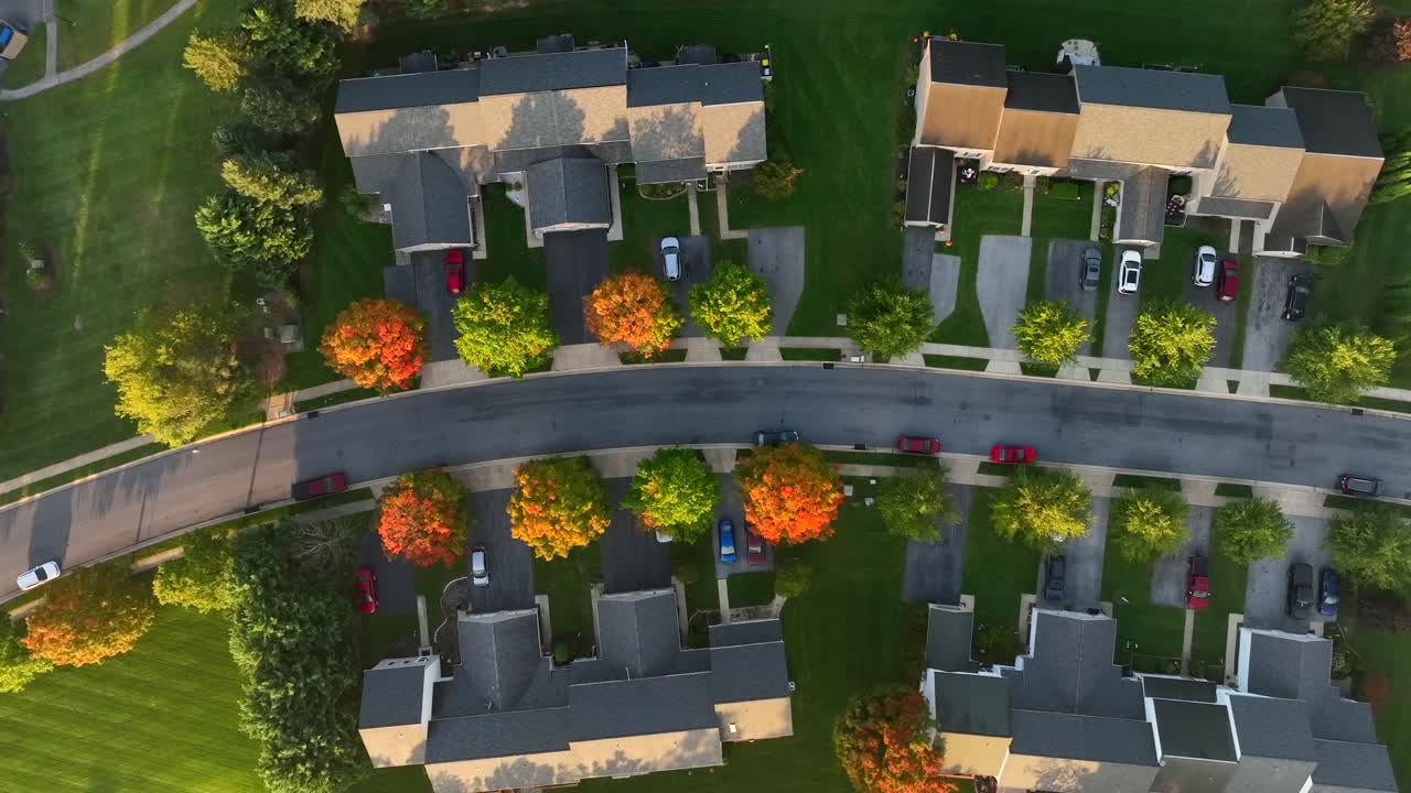 Suburban neighborhood in America