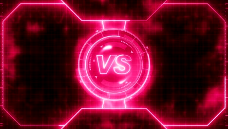 animación de bucle de juego deportivo futurista. contra fondo de lucha. pantalla digital de neón de radar. contra elemento de interfaz de control de juego. competición deportiva de lucha de batalla.