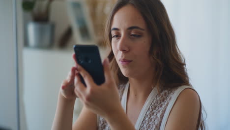 woman browsing smartphone online shopping