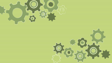 abstract green gears background