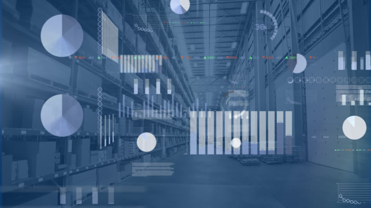 빈 창고에서 데이터 처리 및 통계의 애니메이션