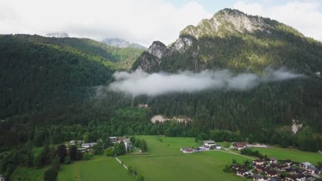 Aerial-view-of-Berchtesgaden-in-Germany's-beautiful-countryside