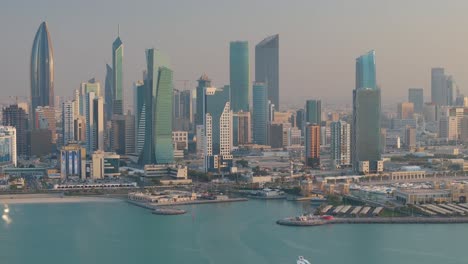 cityscapes from sharq port, historic waterfront district, kuwait, middle east