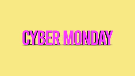Rolling-Cyber-Monday-text-on-fresh-yellow-gradient