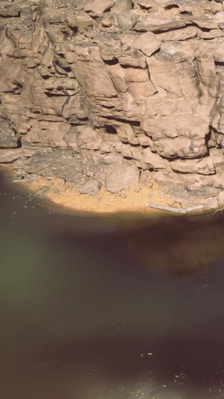 Costa rocciosa che incontra acque tranquille sotto la luce dorata del sole in un ambiente pacifico.