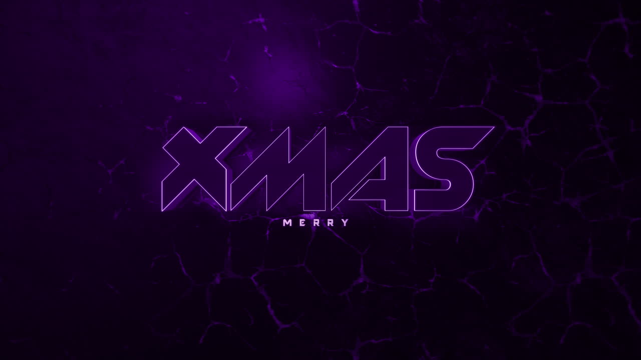 Chữ Merry Xmas đơn sắc tối trên nền chuyển sắc tím 1