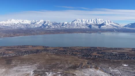 beatiful view at the summit from the utah lake and surroundings