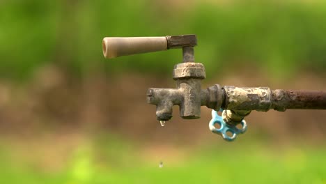 water dripping from the old tap 01