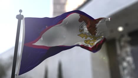 american samoa territory flag. american samoa waving flag. politics and news illustration