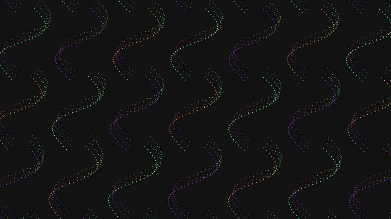 Neon rainbow futuristic waves on dark space