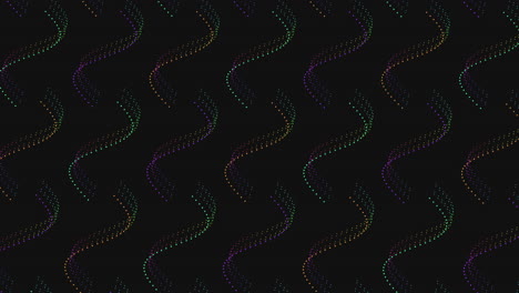 ondas futuristas del arco iris de neón en el espacio oscuro