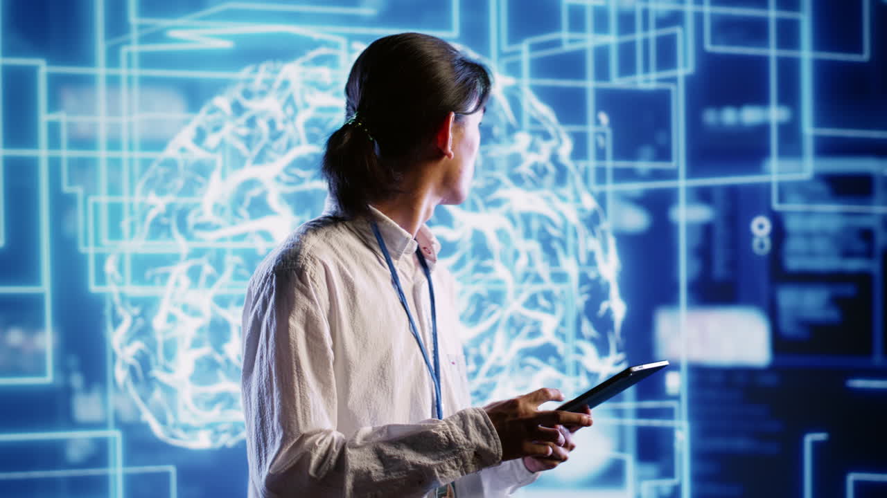 Programmer working with AI