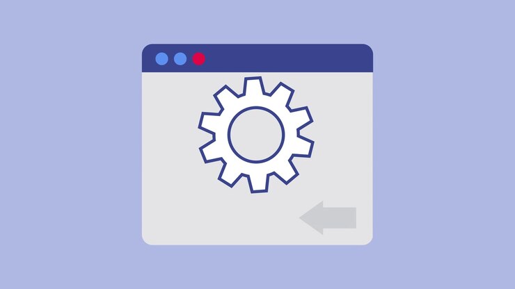 Animated Browser Window Opening with Gear Icon