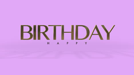 saludos dorados elegantes cursivos deseos de cumpleaños en púrpura