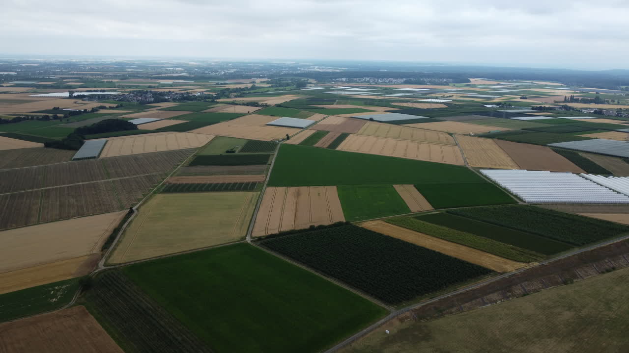 Aerial View of Agricultural Fields