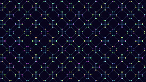 symmetrical geometric dot pattern on black background