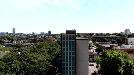 Aerial-footage-of-a-random-apartment-building-in-London