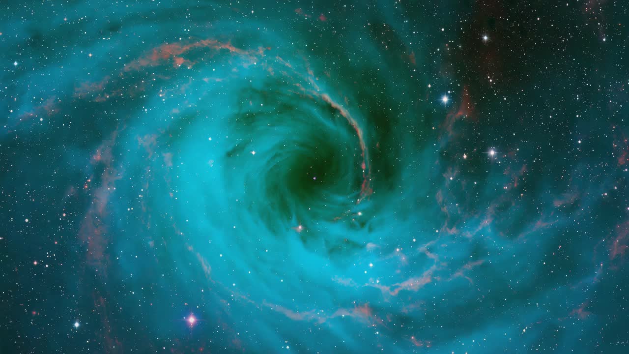 Vibrant Swirling Nebula in Deep Space