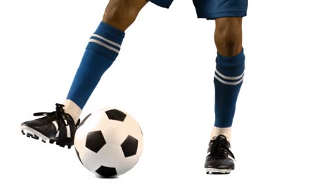 -Football-player-controlling-the-ball-