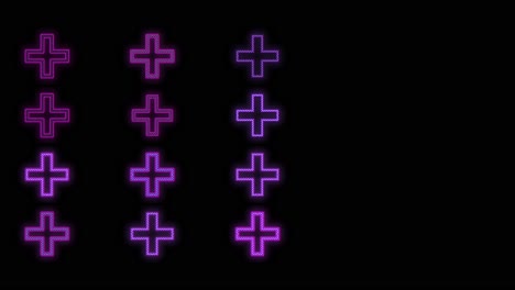 Neon-purple-crosses-pattern