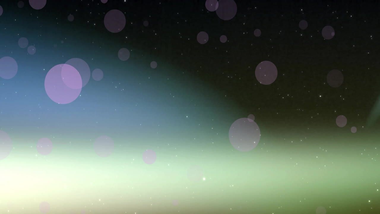 흐릿한 그라디언트 배경 위에 보라색 원을 가진 보케 애니메이션