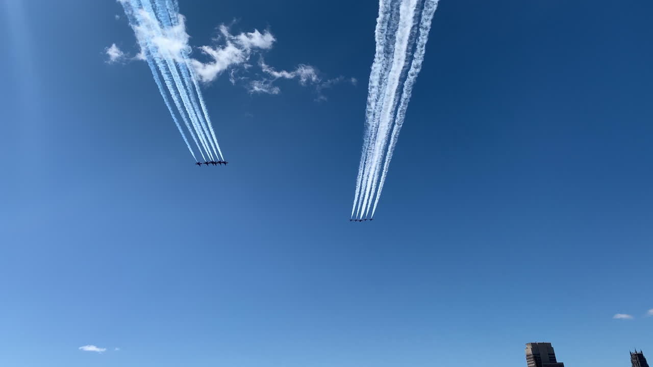 뉴욕시에서 전투기 비행