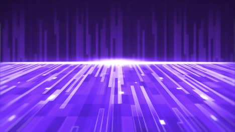 animation of a group of purple parallel light trails