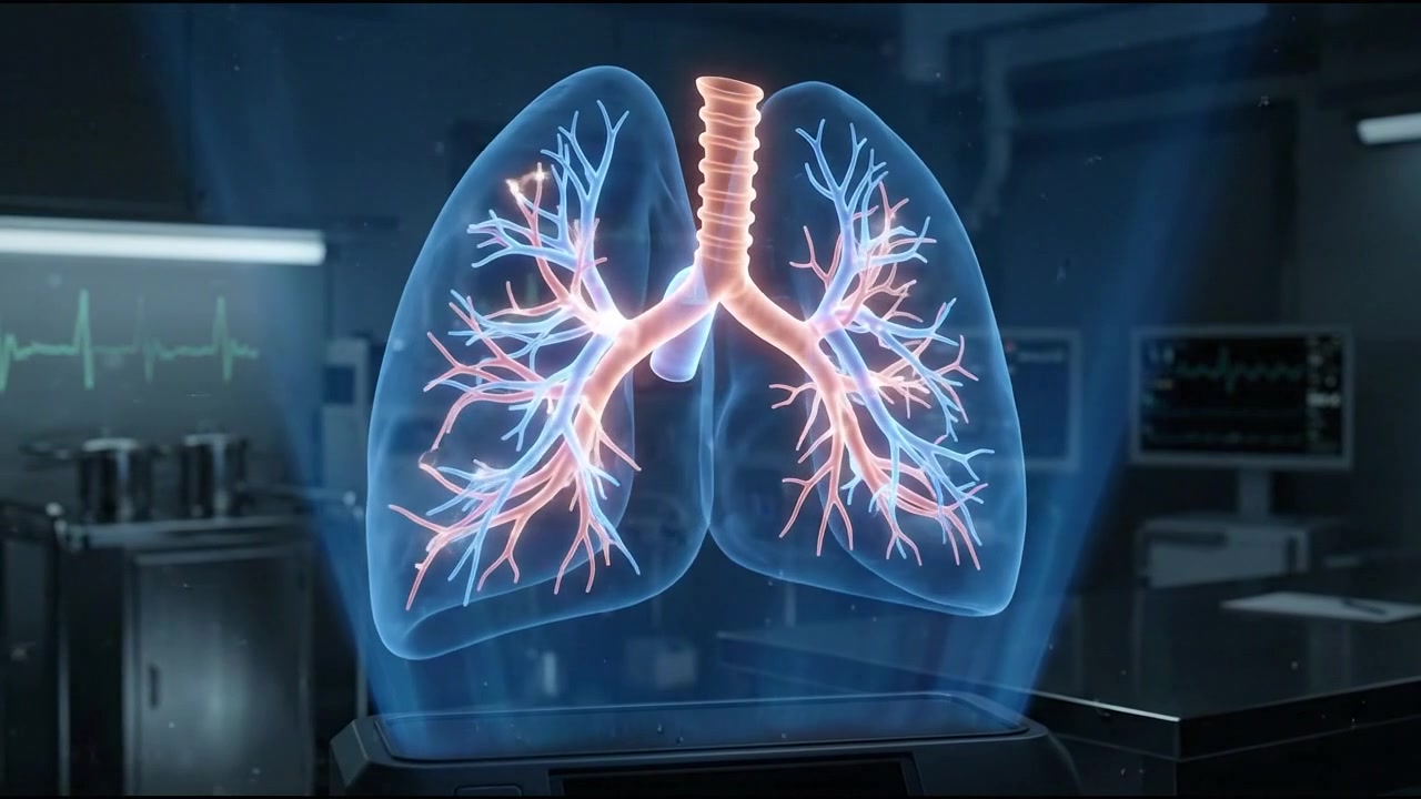 Holographic 3D Medical Visualization of Human Lungs in Laboratory