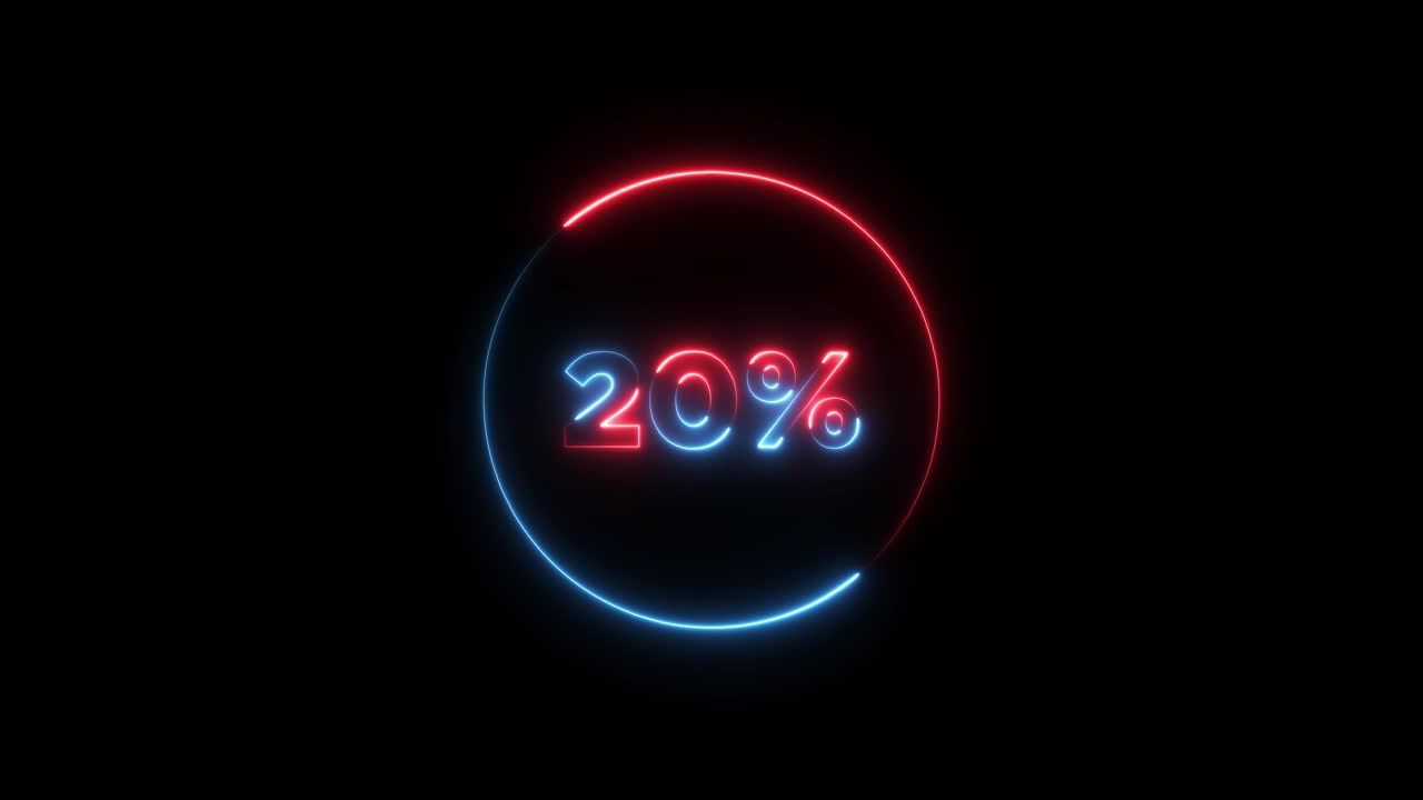 20% Neon Sign