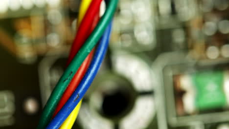 Macro-Of-Colorful-Electronic-Wires-Twisted-Together