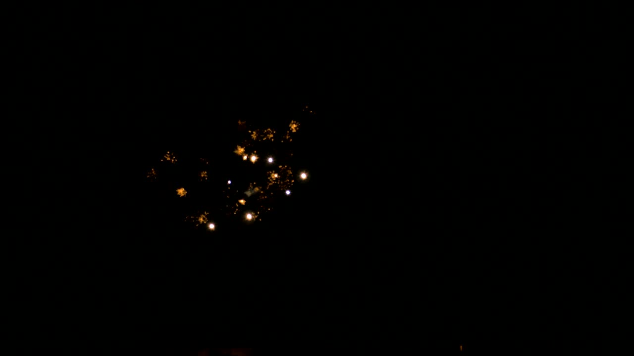 Fuochi d'artificio multicolori nel cielo notturno per una celebrazione
