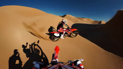 dirt biking adventure in the desert dunes