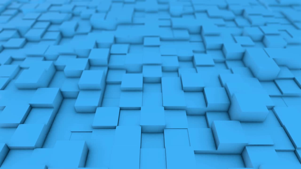 abstracto cubos azules animación fondo digital
