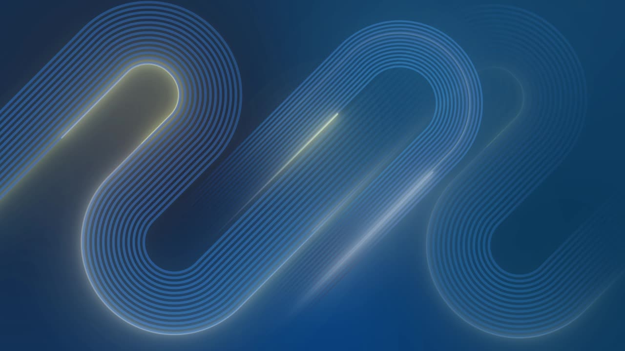 Dynamic Abstract Blue Lines with Glowing Light Effect