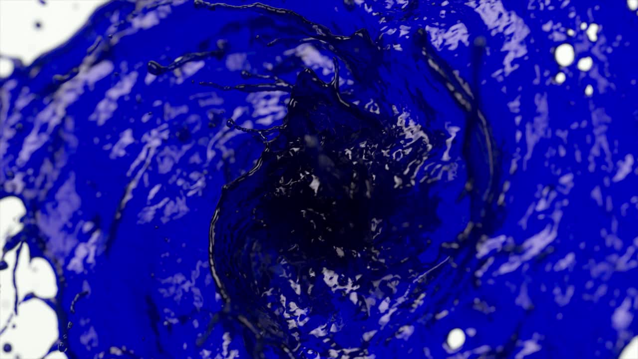 динамический синий брызг жидкости