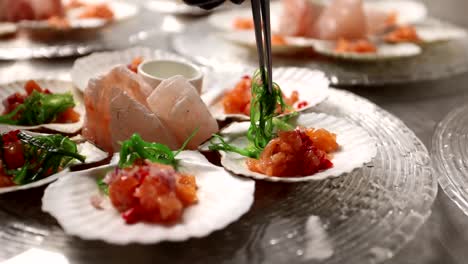 elegant scallops with salmon appetizer