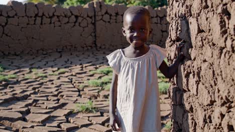 young girl in a rural african village