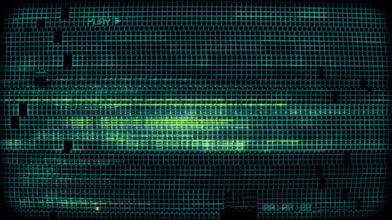 Flickering Digital Glitch Screen with Data Error Noise