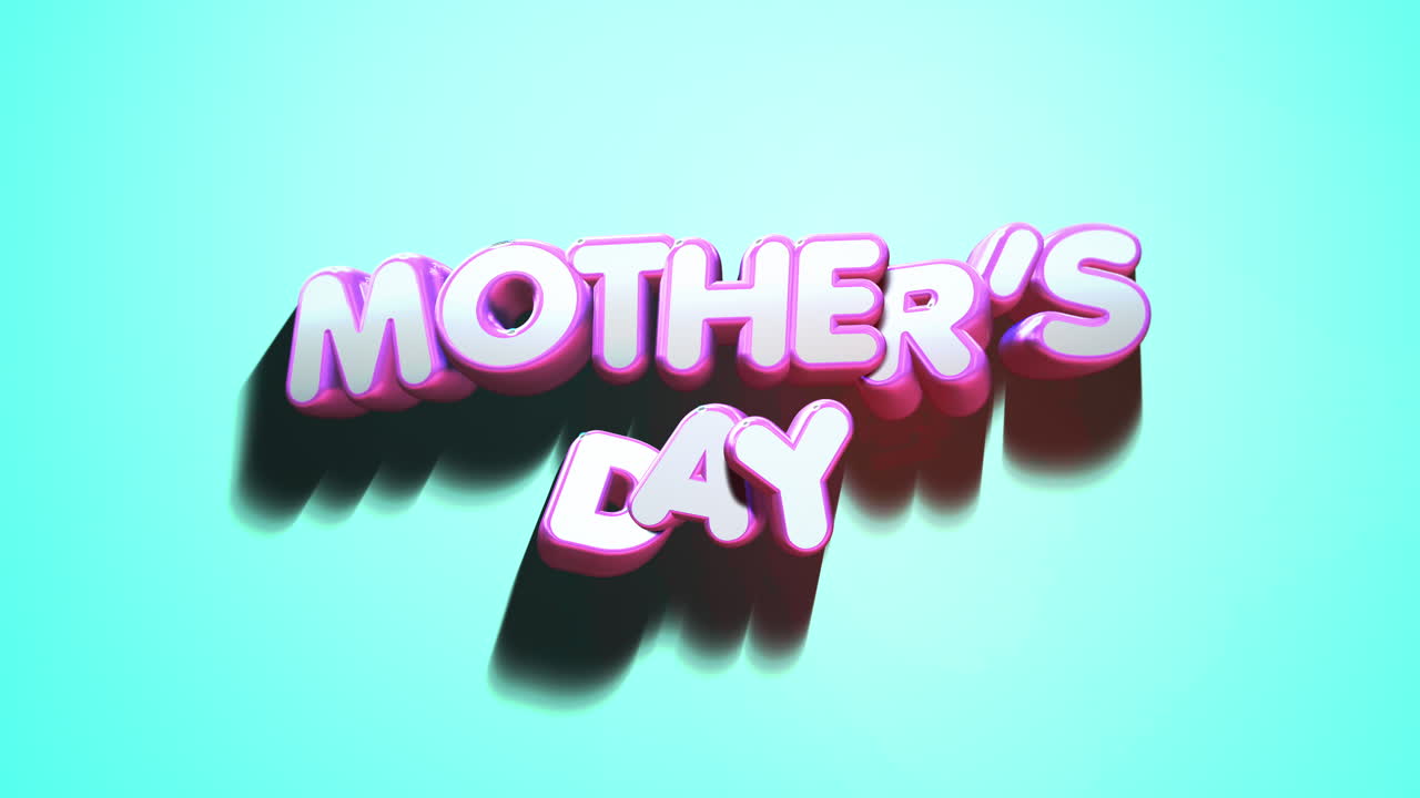 Modern Mother Day text on fashion blue gradient