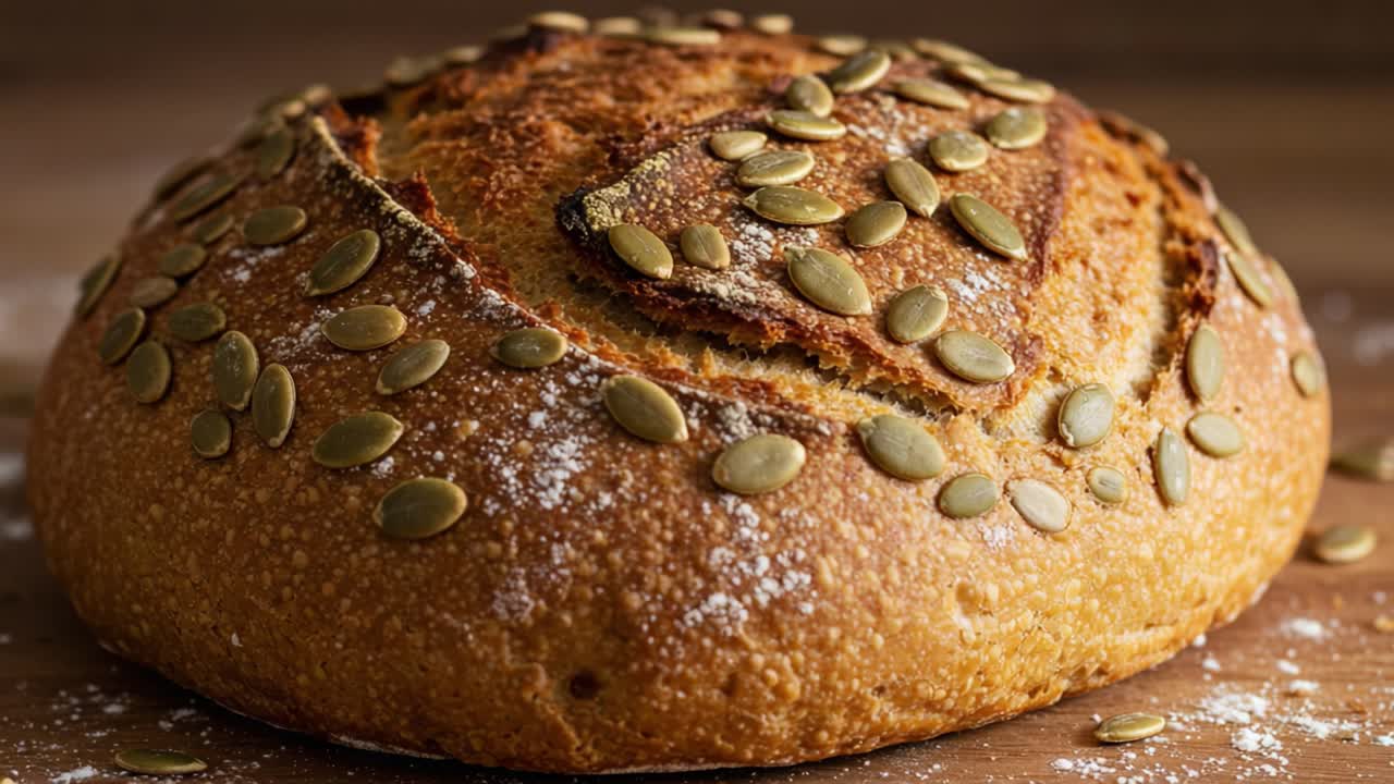 Rustic Sourdough Bread with Pumpkin Seeds