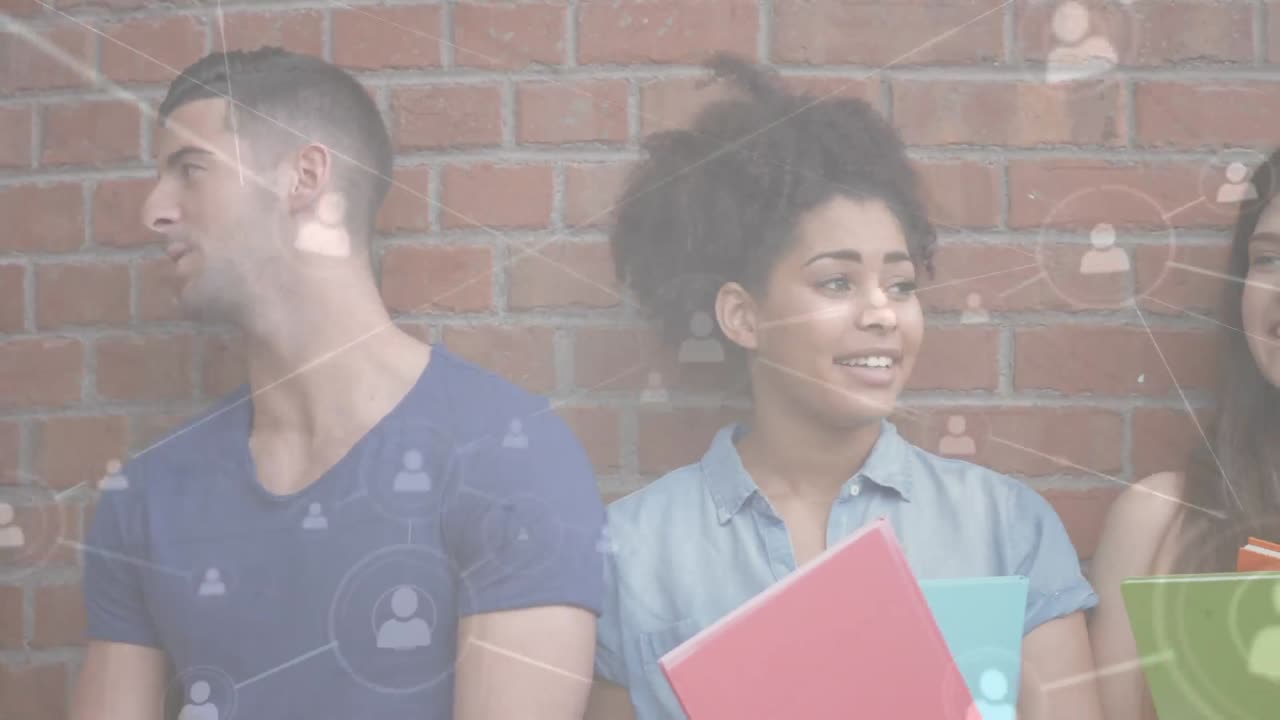 animación de redes de conexiones entre estudiantes en la universidad