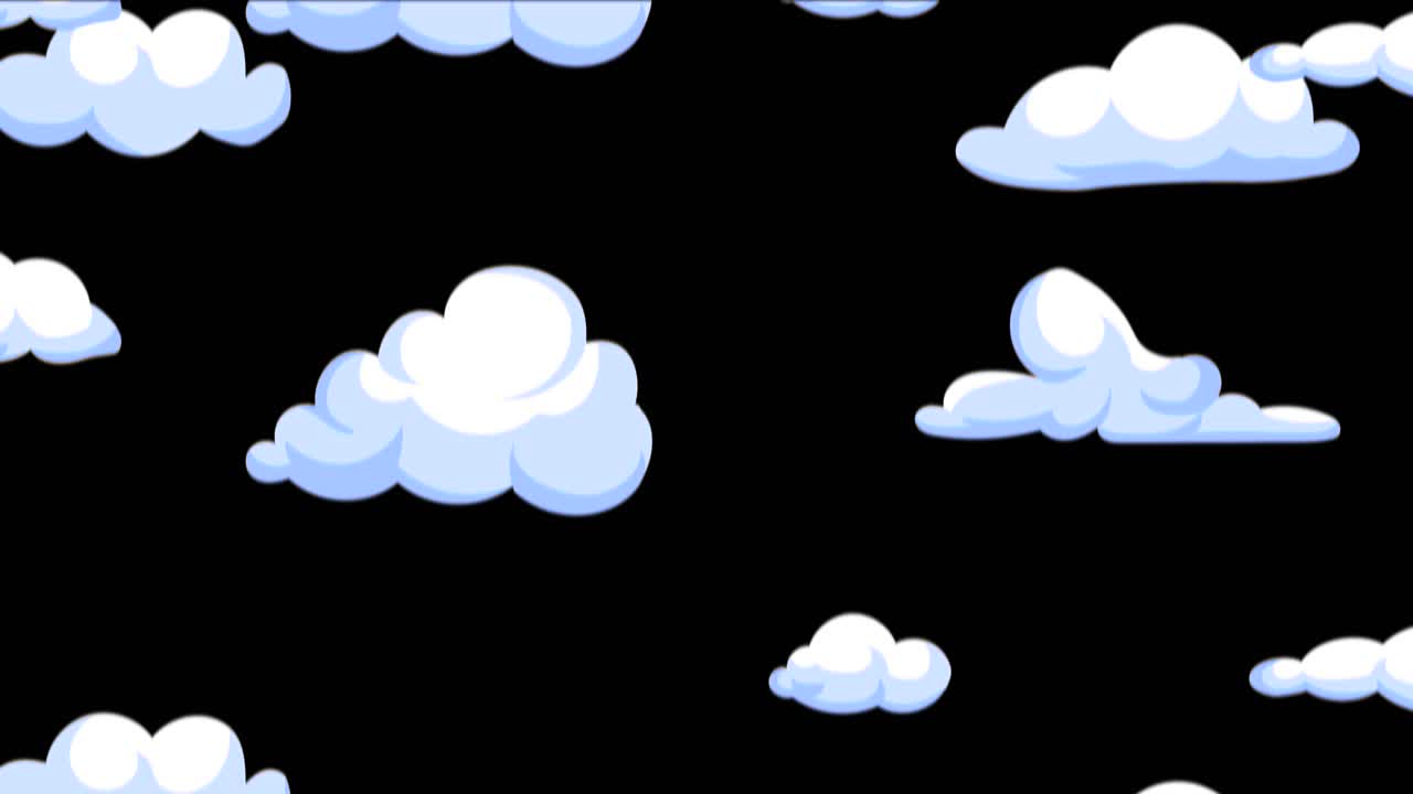 Cute Cartoon Clouds Background