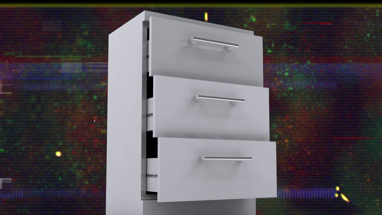 animación del armario sobre el fallo en fondo oscuro.