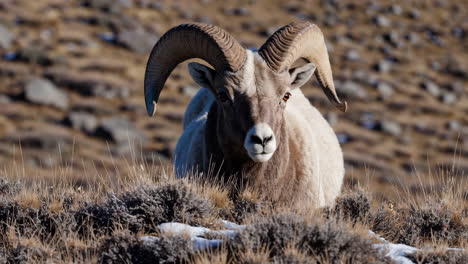 bighorn sheep in mountain landscape
