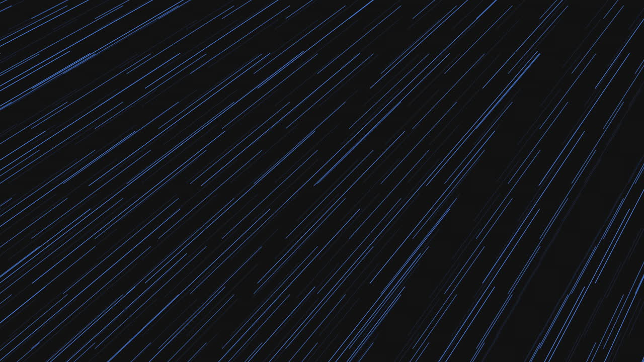A minimalist black background with dynamic blue vertical lines moving left to right. The simplicity and movement evoke a sense of motion and energy
