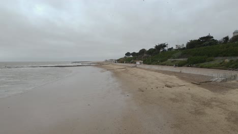 clacton on sea , essex england beach in autumn