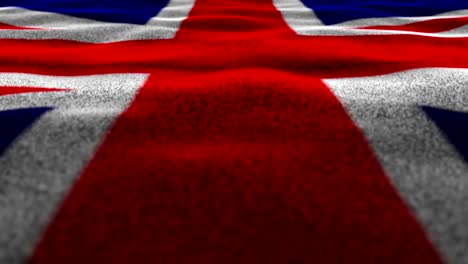 bandera del reino unido, fondo de alfombra textil, cámara fija, bucle